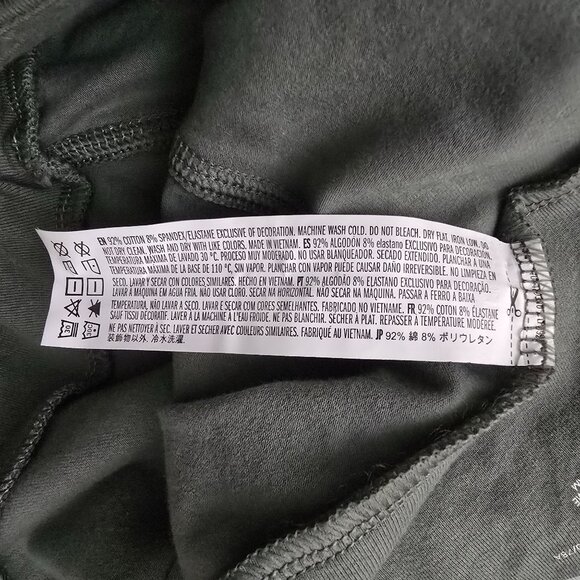 Forever 21 Legging Large L High Waisted Flared Leg Dark Olive Green Active Flare - Picture 10 of 10